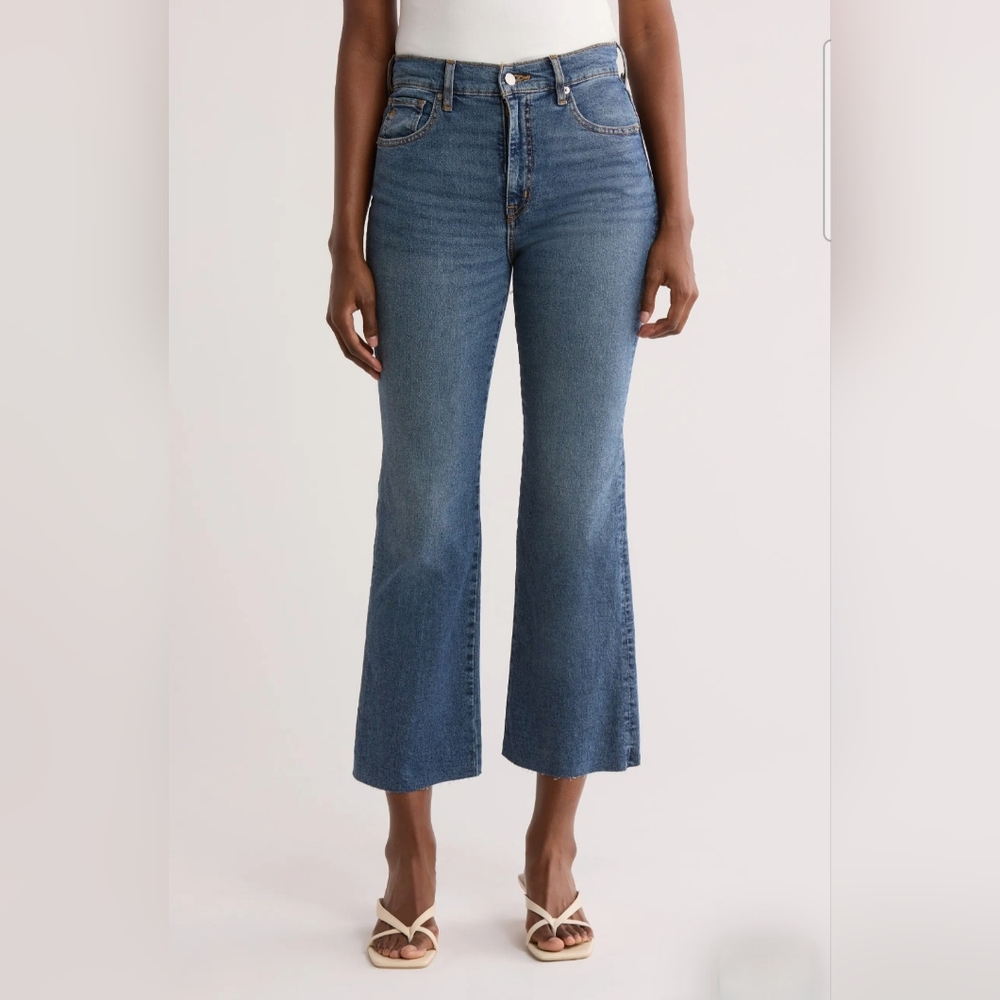 NWT Etica Denim Anya High Waist Crop Modern Flare Leg Jeans 28 Organic Cotton